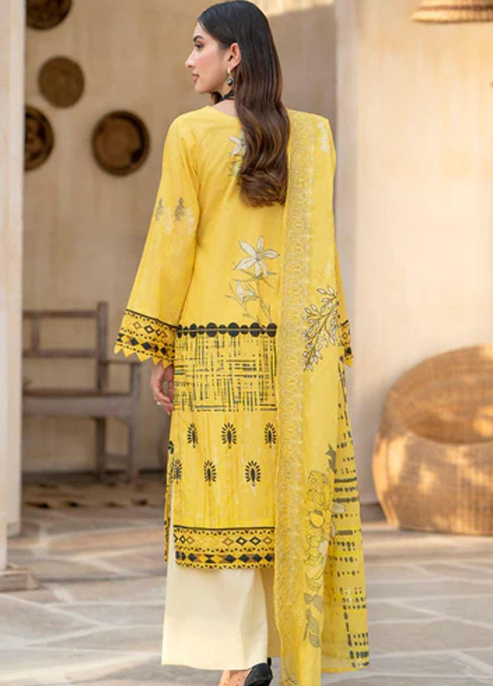 Rang By Motifz Embroidered Lawn Suits Unstitched 3 Piece MT23RDP 3756A - Summer Collection