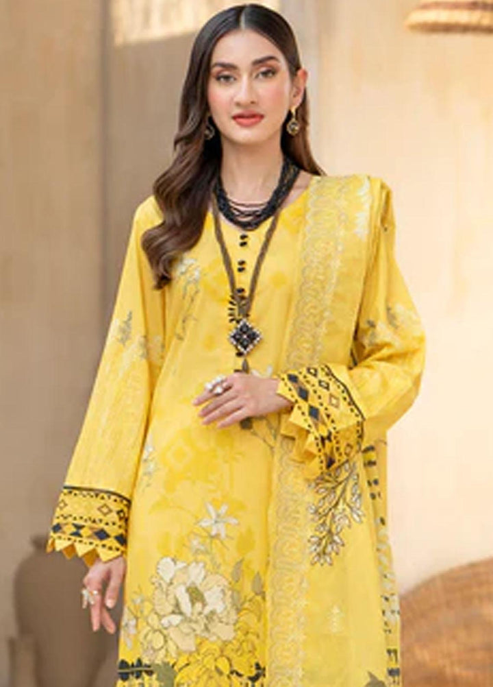 Rang By Motifz Embroidered Lawn Suits Unstitched 3 Piece MT23RDP 3756A - Summer Collection