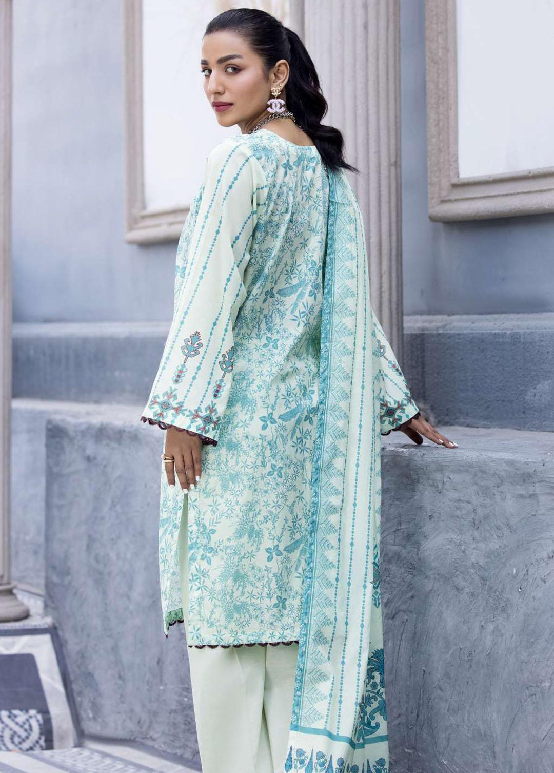 Rang By Motifz Embroidered Lawn Suits Unstitched 3 Piece MT23-R2 D-3728 - Summer Collection