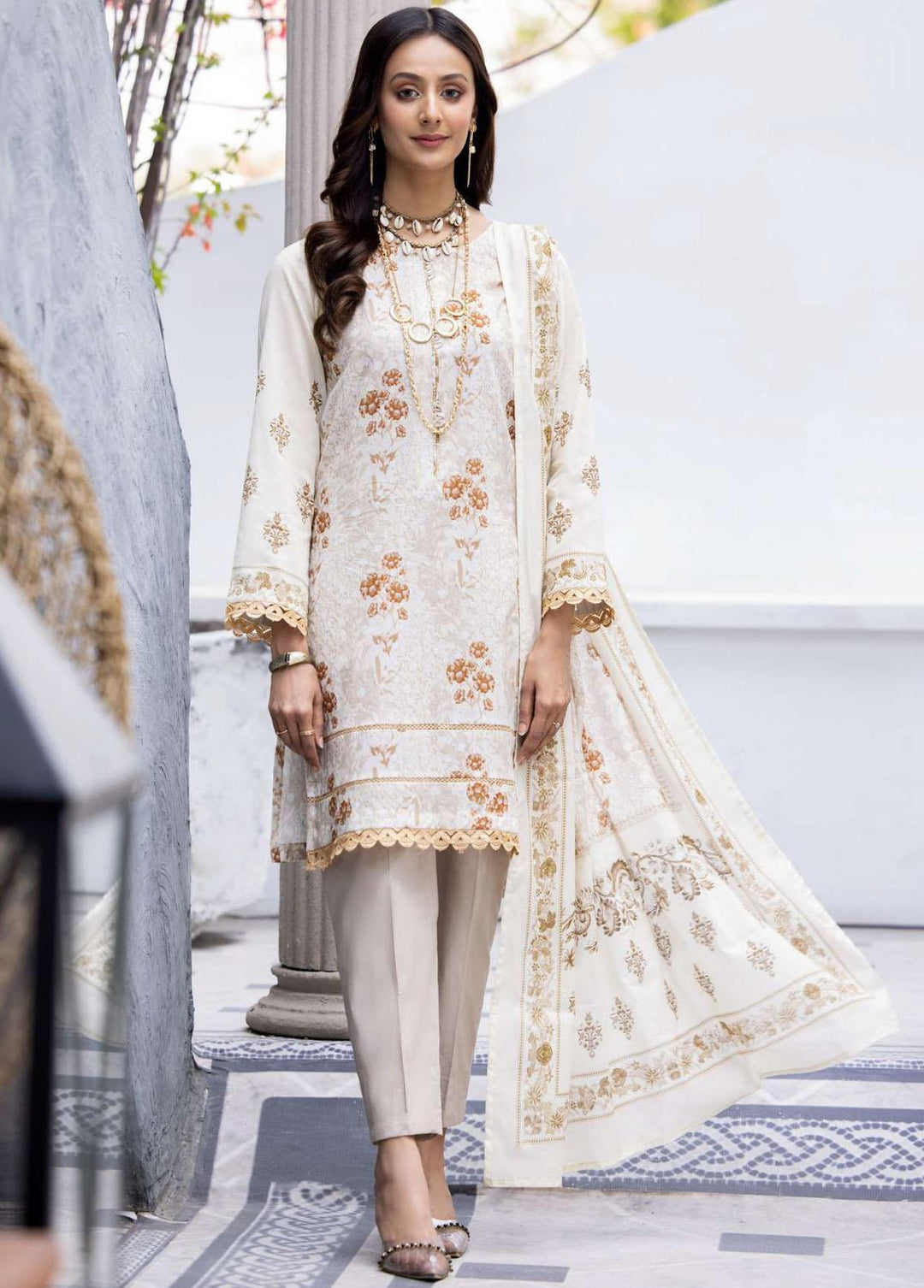 Rang By Motifz Embroidered Lawn Suits Unstitched 3 Piece MT23-R2 D-3729 - Summer Collection