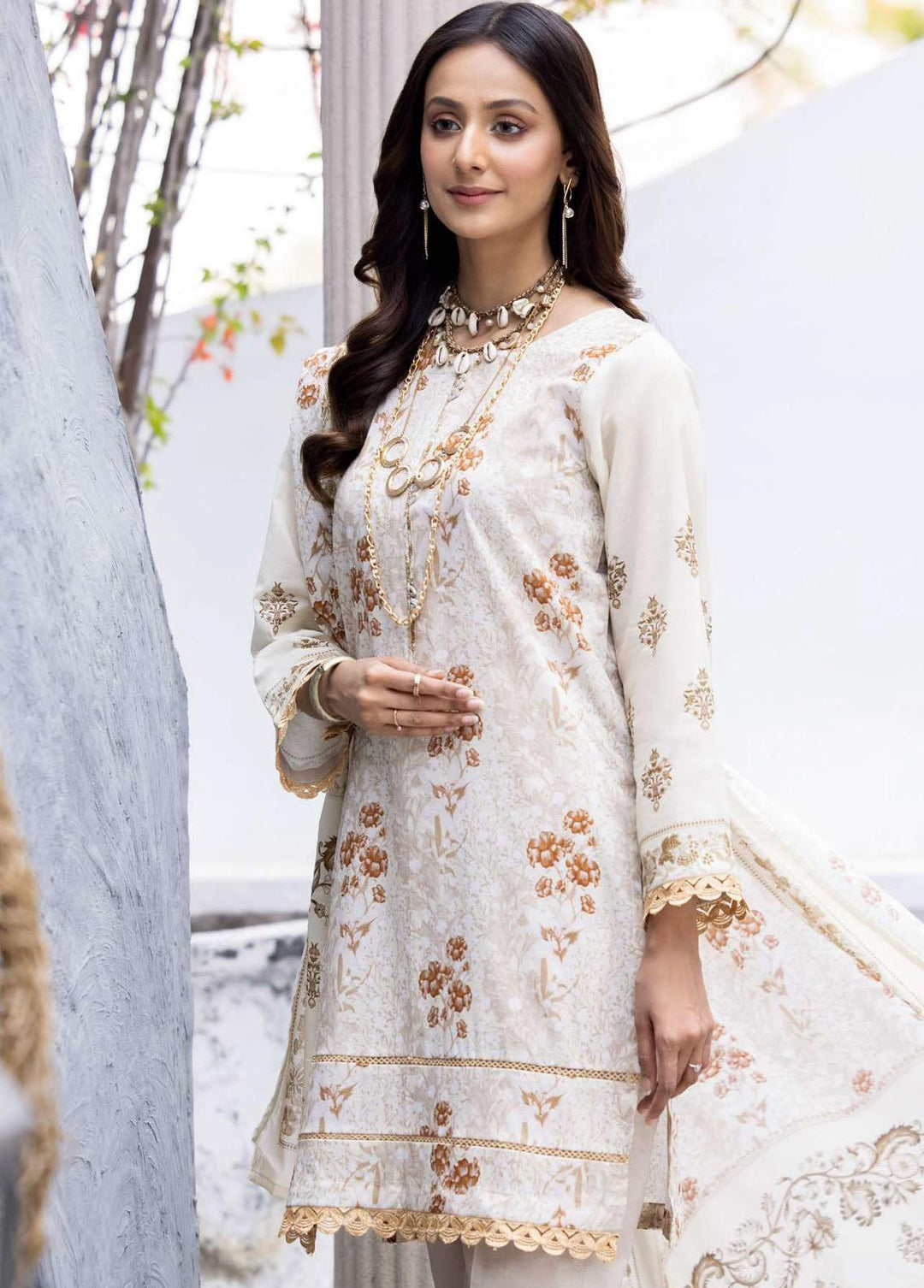 Rang By Motifz Embroidered Lawn Suits Unstitched 3 Piece MT23-R2 D-3729 - Summer Collection