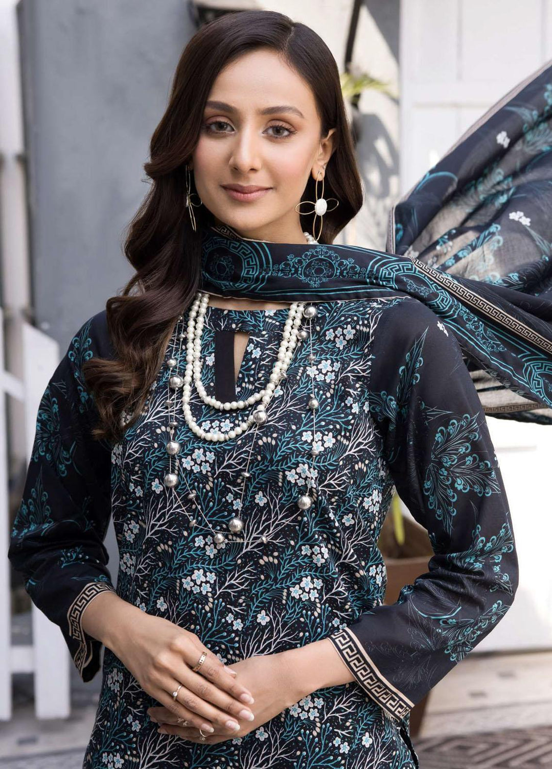 Rang By Motifz Embroidered Lawn Suits Unstitched 3 Piece MT23-R2 D-3731 - Summer Collection