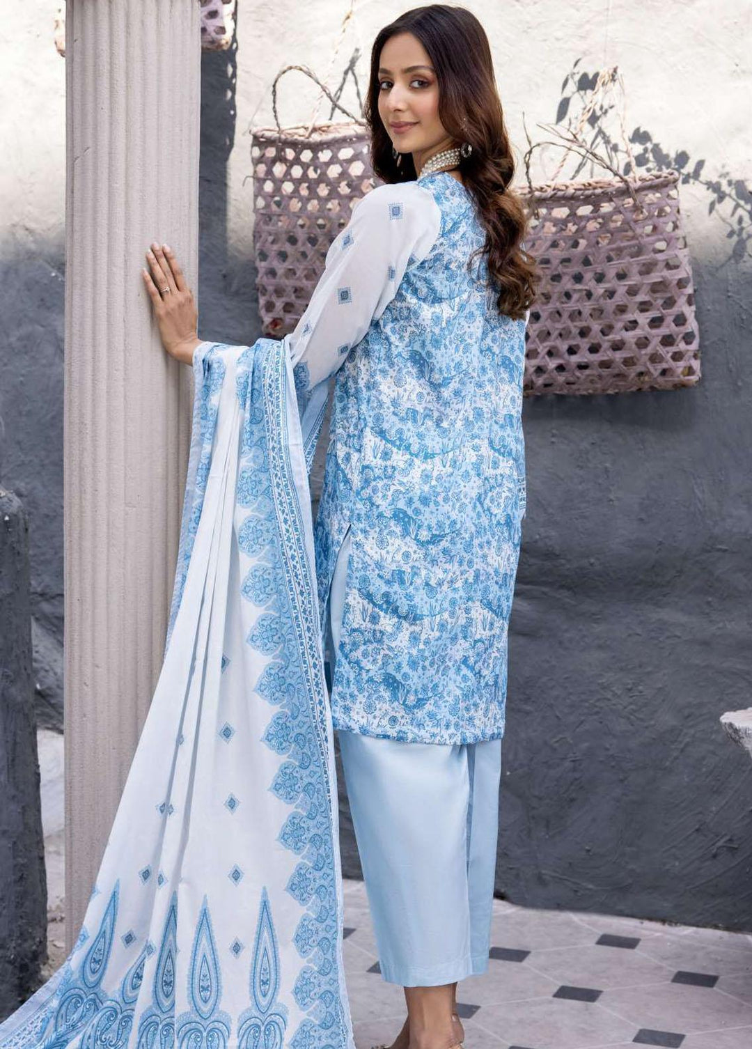 Rang By Motifz Embroidered Lawn Suits Unstitched 3 Piece MT23-R2 D-3732 - Summer Collection