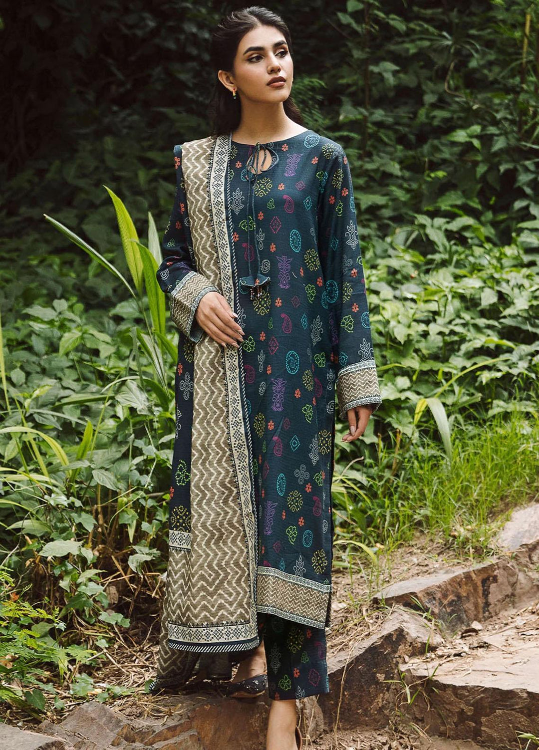 Rang By Motifz Printed Khaddar Suits Unstitched 3 Piece MT23RPK D-4345 - Winter Collection