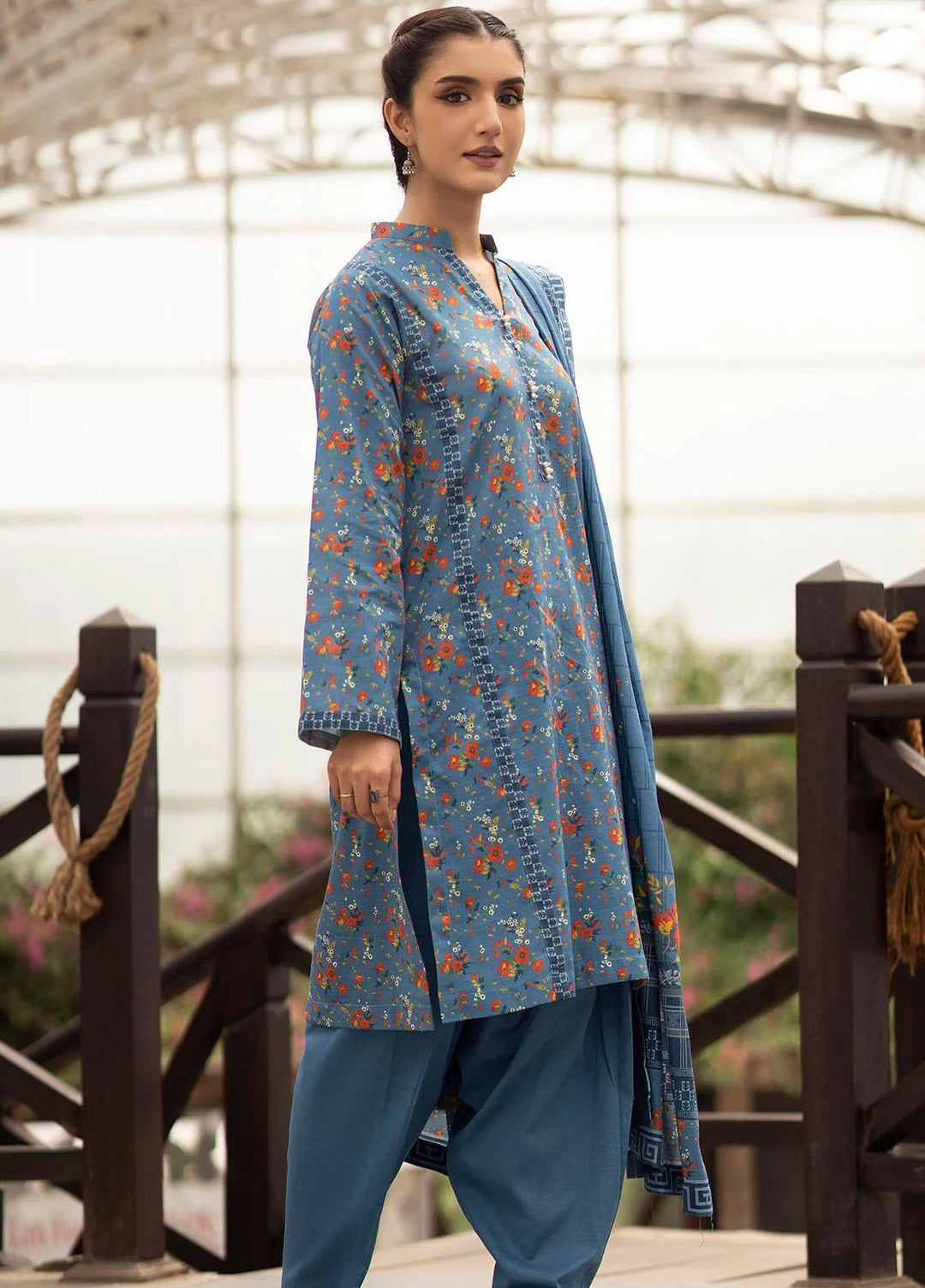 Rang By Motifz Printed Khaddar Suits Unstitched 3 Piece MT23R-V2 4366-Noir - Winter Collection