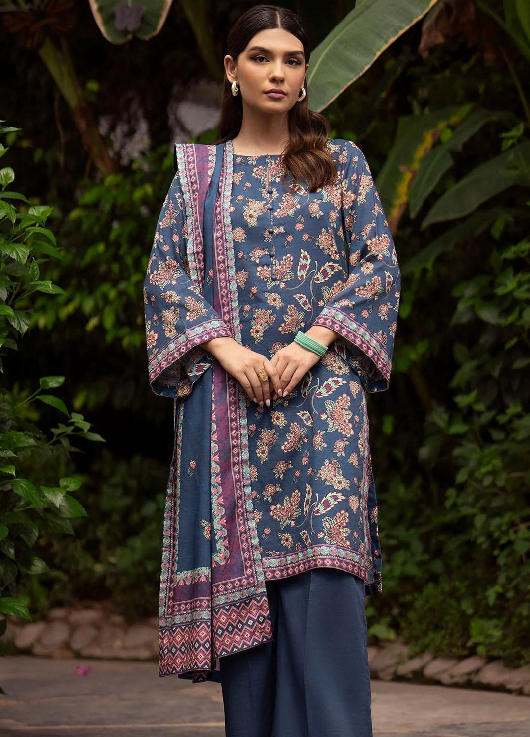 Rang By Motifz Printed Khaddar Suits Unstitched 3 Piece MT23R-V2 4367-Lenore - Winter Collection