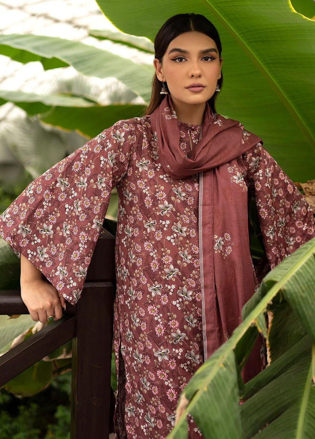 Rang By Motifz Printed Khaddar Suits Unstitched 3 Piece MT23R-V2 4369-Ebony - Winter Collection