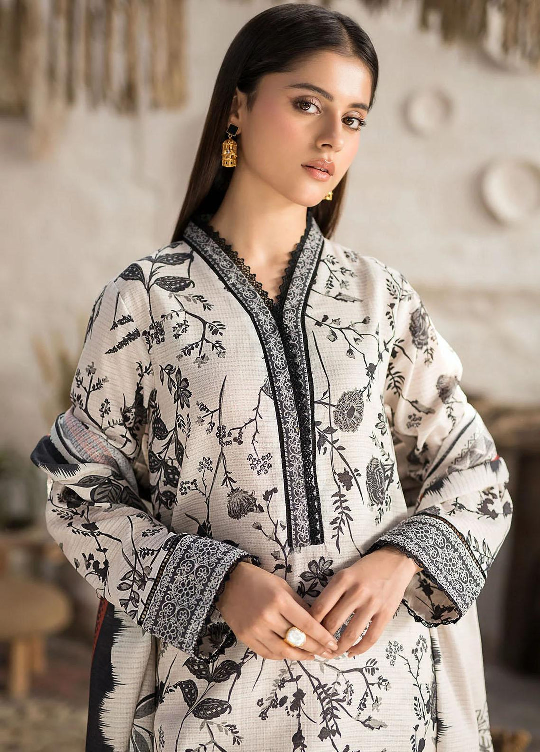 Rang By Motifz Printed Khaddar Suits Unstitched 3 Piece MT23R-V3 4417 Mahtab - Winter Collection