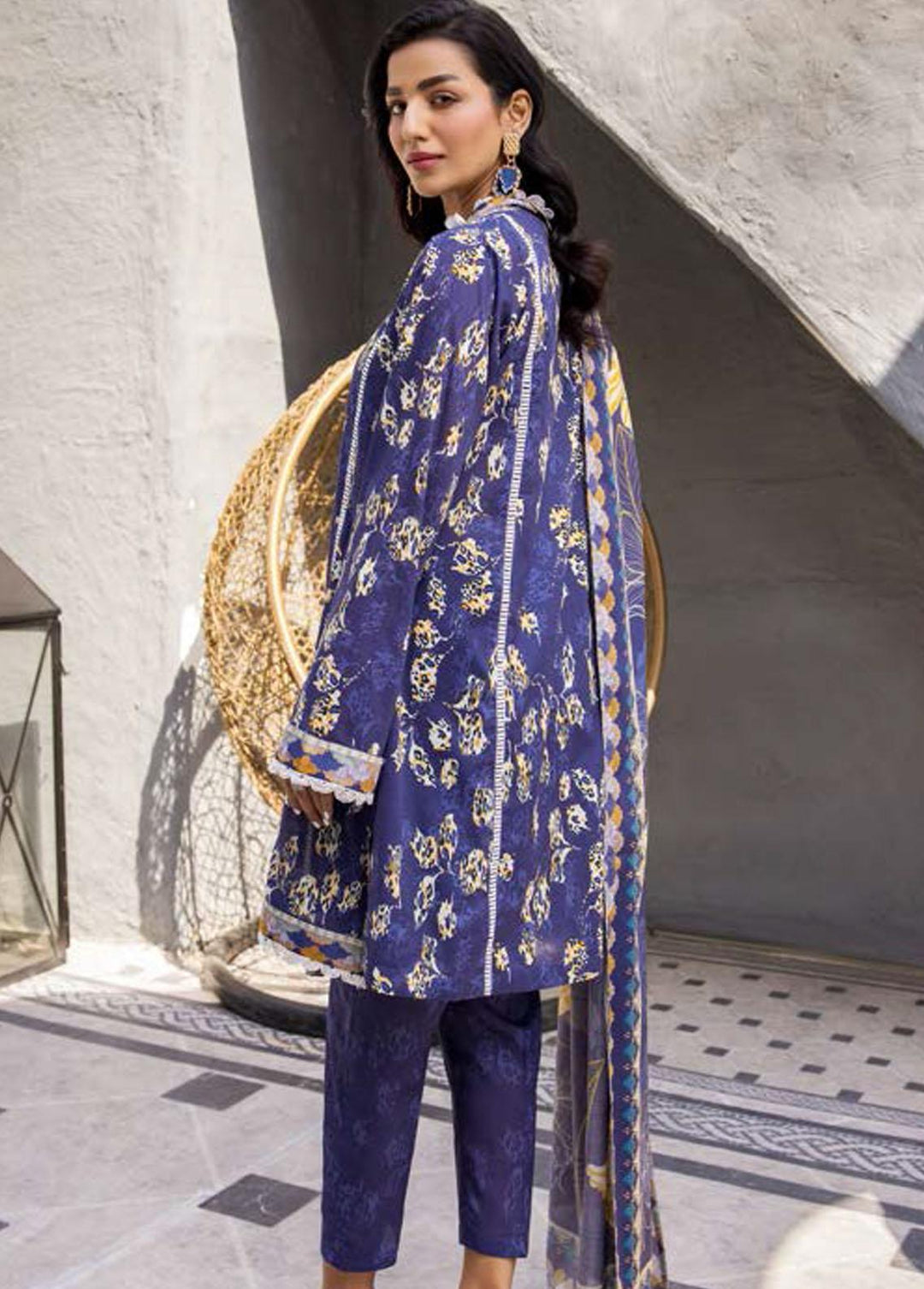 Rang By Motifz Printed Lawn Suits Unstitched 3 Piece MT23R 3710 DHALIA - Summer Collection