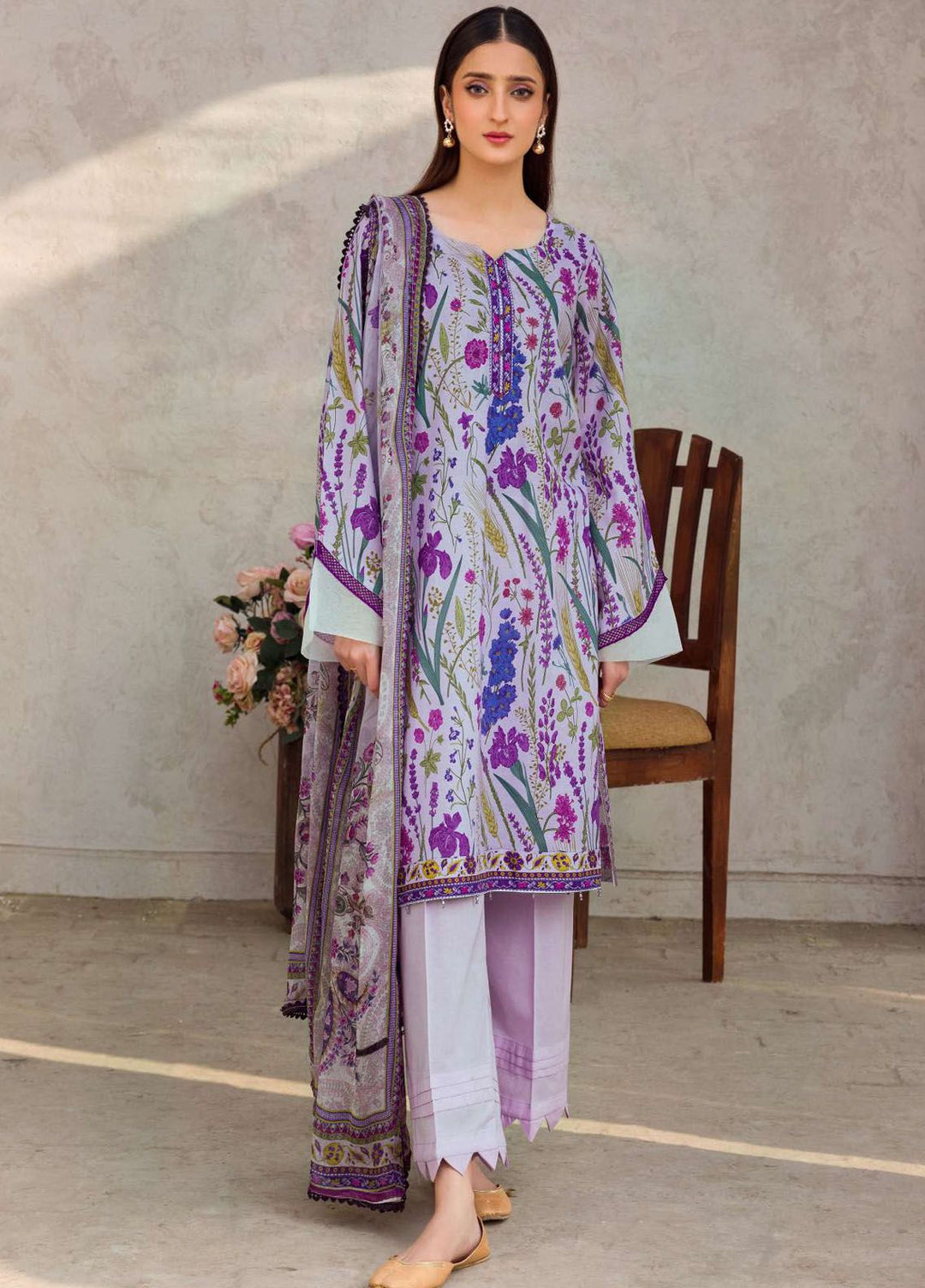 Rang By Motifz Printed Lawn Suit Unstitched 3 Piece MT24D 4601 Faha - Summer Collection