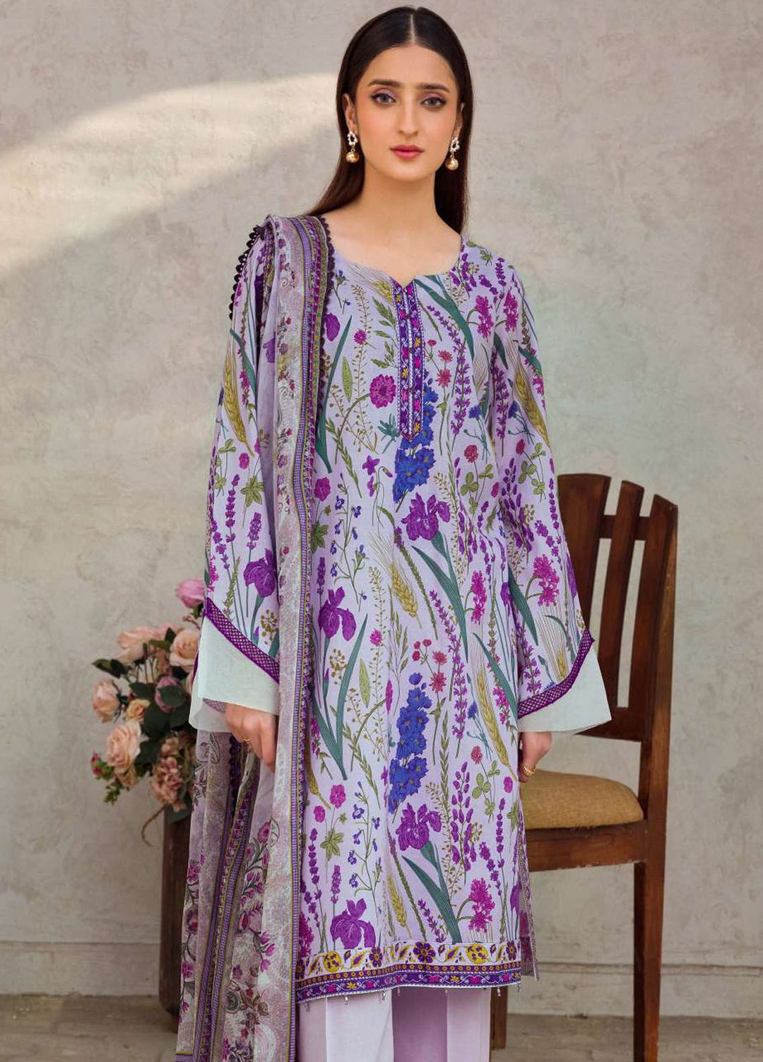 Rang By Motifz Printed Lawn Suit Unstitched 3 Piece MT24D 4601 Faha - Summer Collection