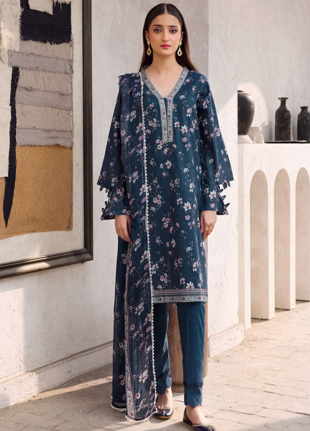 Rang By Motifz Printed Lawn Suit Unstitched 3 Piece MT24D 4605 Afra - Summer Collection