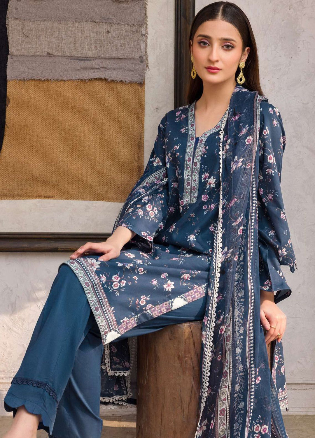 Rang By Motifz Printed Lawn Suit Unstitched 3 Piece MT24D 4605 Afra - Summer Collection
