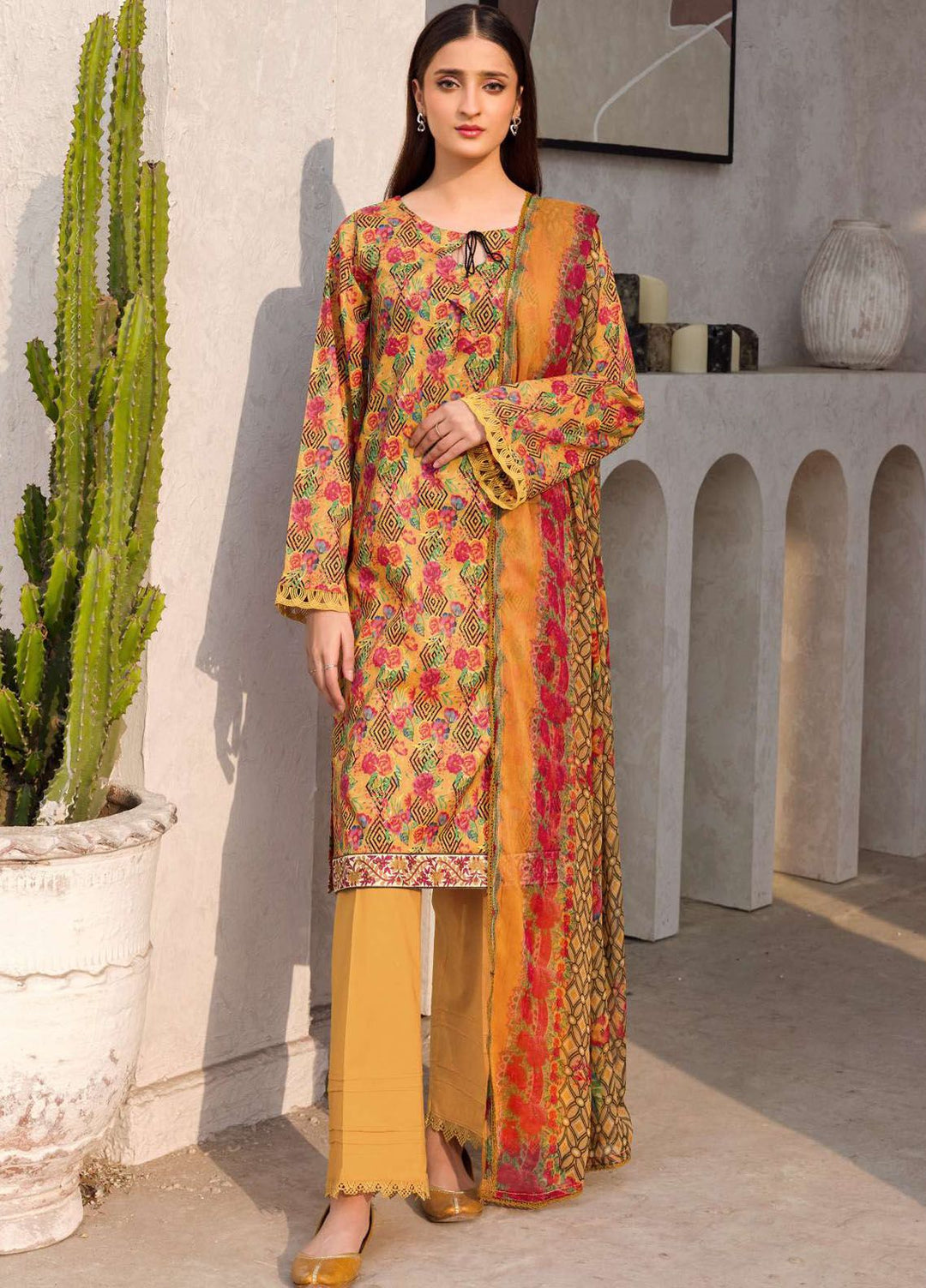 Rang By Motifz Printed Lawn Suit Unstitched 3 Piece MT24D 4609 Nayla - Summer Collection