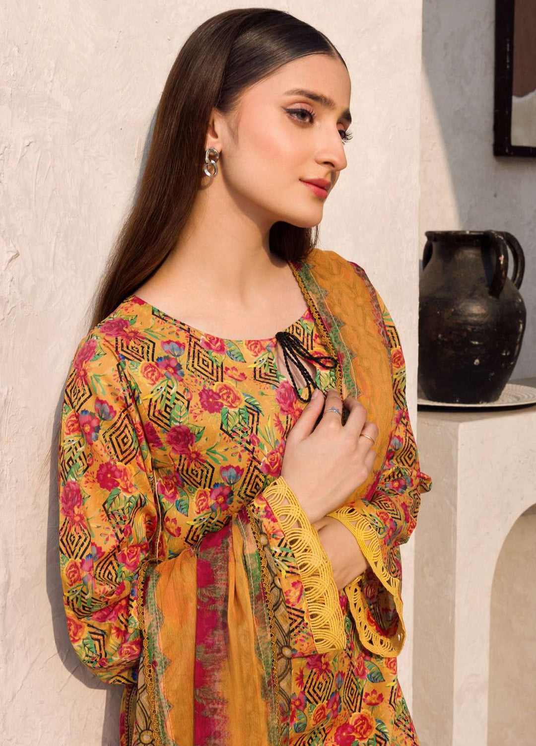 Rang By Motifz Printed Lawn Suit Unstitched 3 Piece MT24D 4609 Nayla - Summer Collection