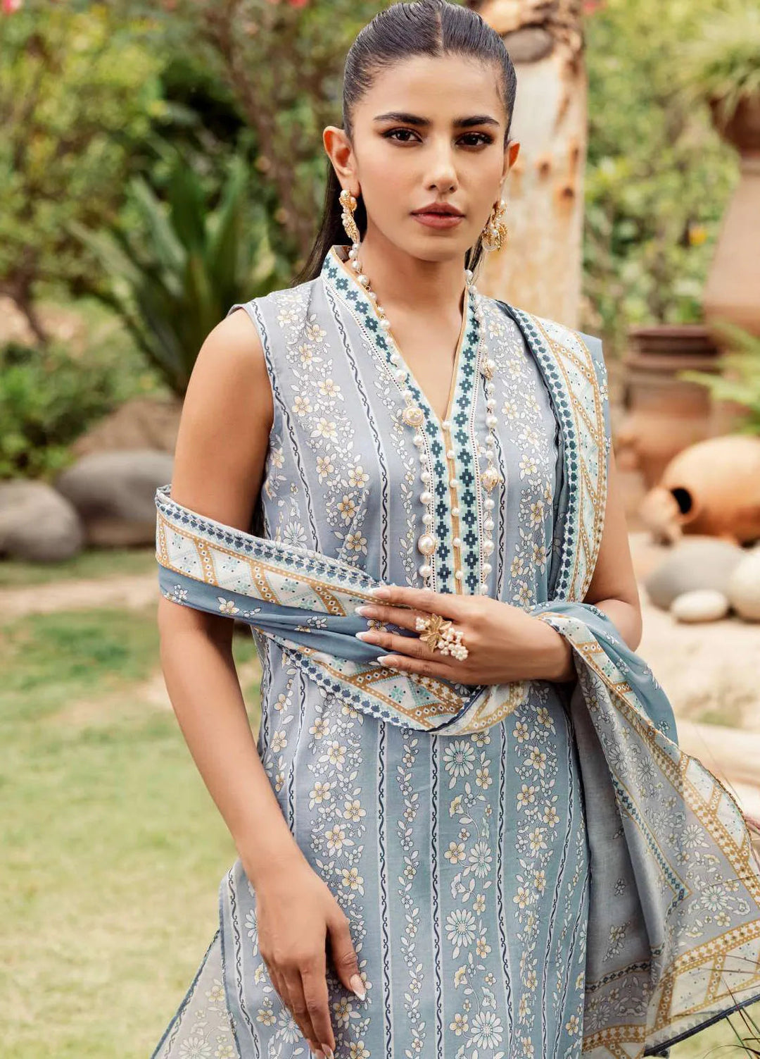 Rang By Motifz Printed Lawn Suit Unstitched 3 Piece MT24R5 4713 Zarnab - Summer Collection