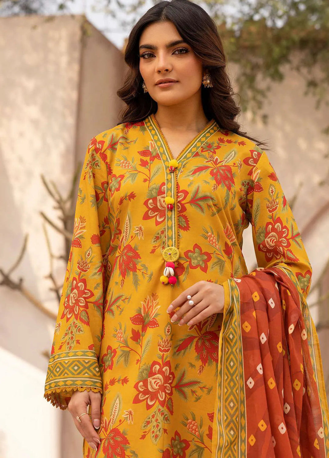 Rang by Motifz Printed Lawn Suit Unstitched 3 Piece MT25RL 5442 Reena - Summer Collection
