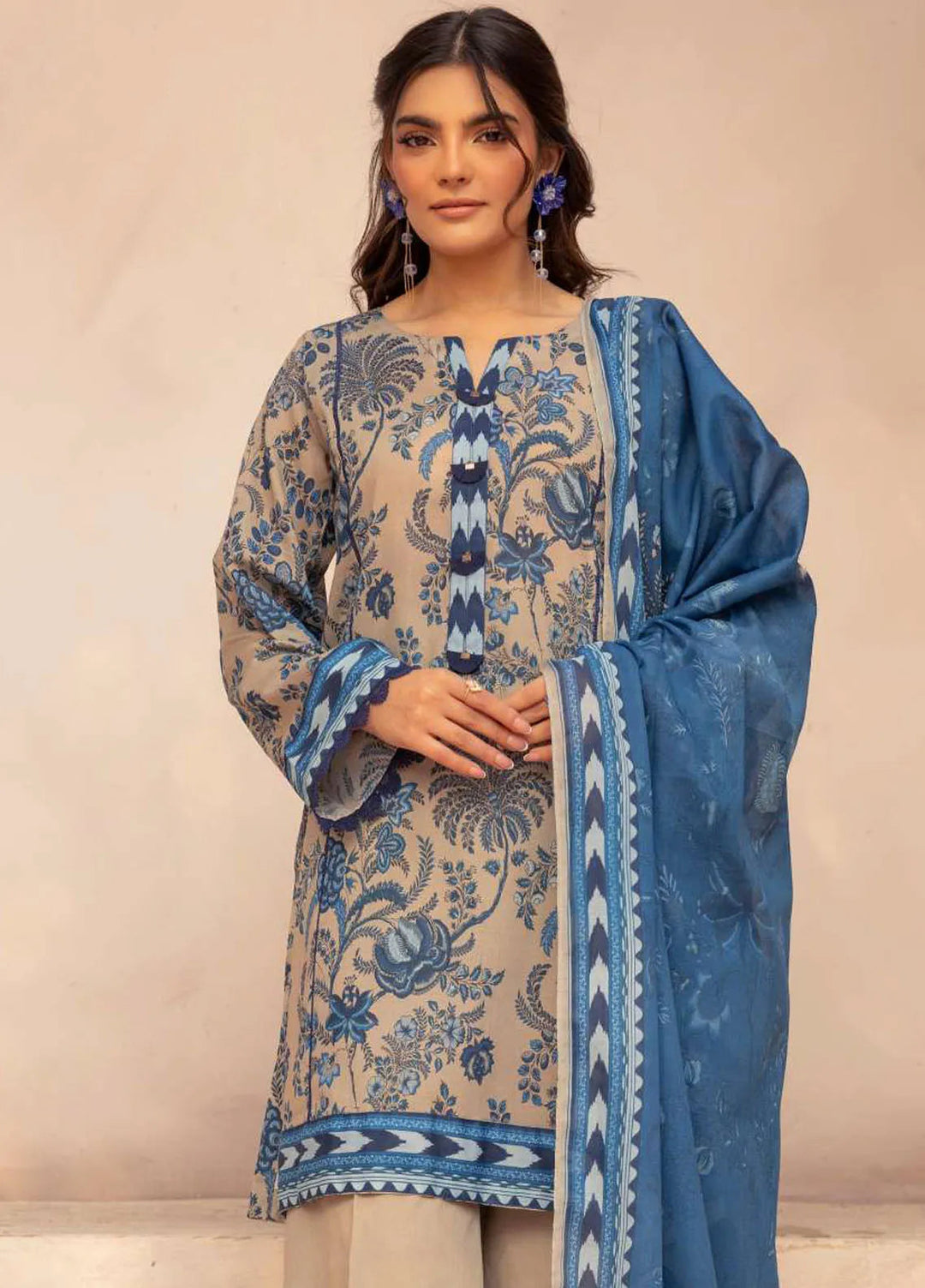 Rang by Motifz Printed Lawn Suit Unstitched 3 Piece MT25RL 5449 Raha - Summer Collection