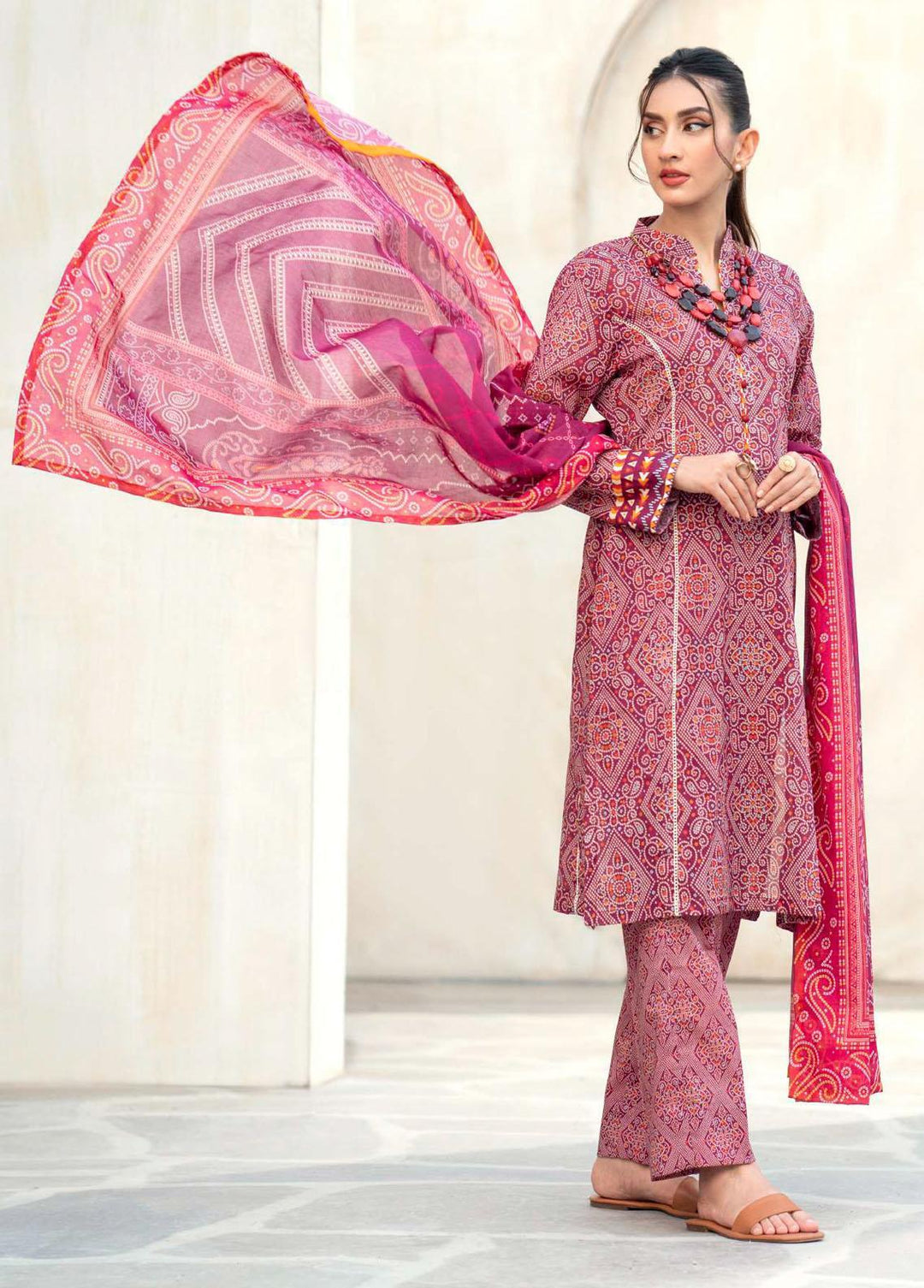 Rang By Motifz Printed Lawn Suits Unstitched 3 Piece MT23RL 4141 - Premium Collection