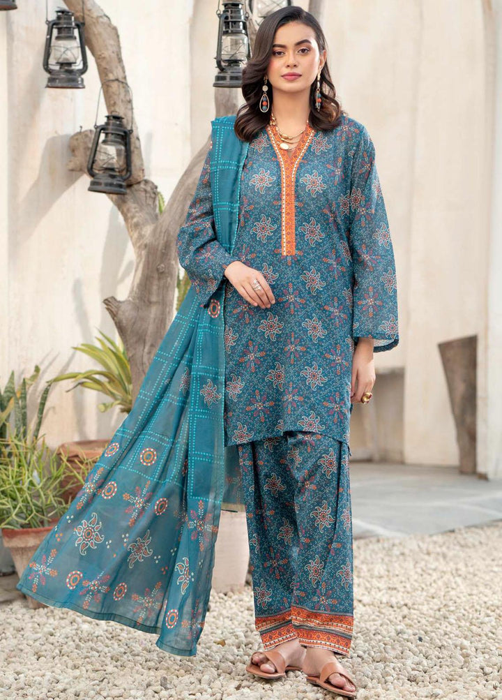 Rang By Motifz Printed Lawn Suits Unstitched 3 Piece MT23RL 4143 - Premium Collection