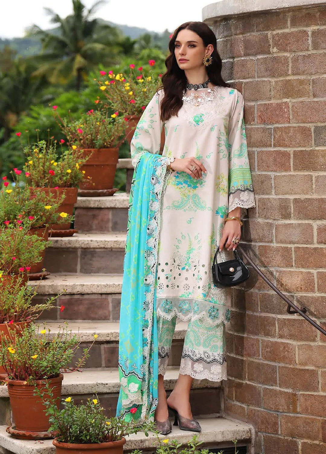 Rang e Bahar by Charizma Embroidered Lawn Suits Unstitched 3 Piece CR25RB CRB5-01 - Summer Collection