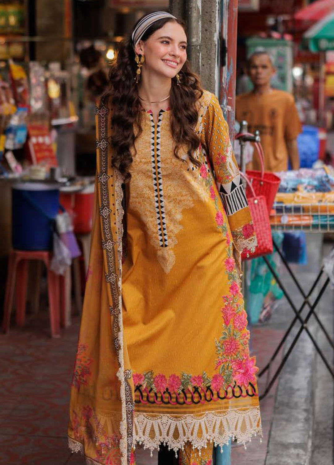 Rang-E-Bahar by Charizma Embroidered Lawn Suits Unstitched 3 Piece CRZ25RB CRB5-15 - Summer Collection