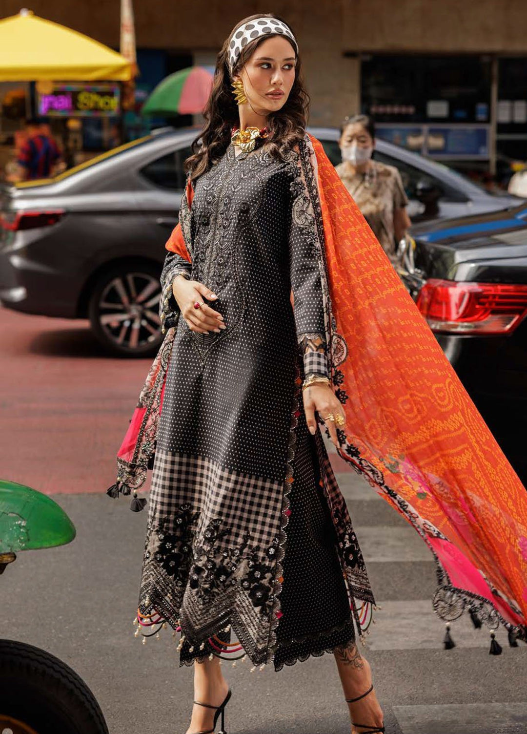 Rang-E-Bahar by Charizma Embroidered Lawn Suits Unstitched 3 Piece CRZ25RB CRB5-19 - Summer Collection