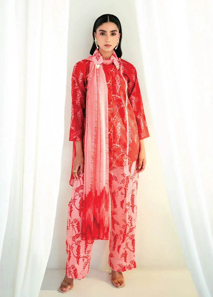 Rang e Bahar by Humdum Embroidered Lawn Suits Unstitched 3 Piece HD25RB D-06 - Summer Collection