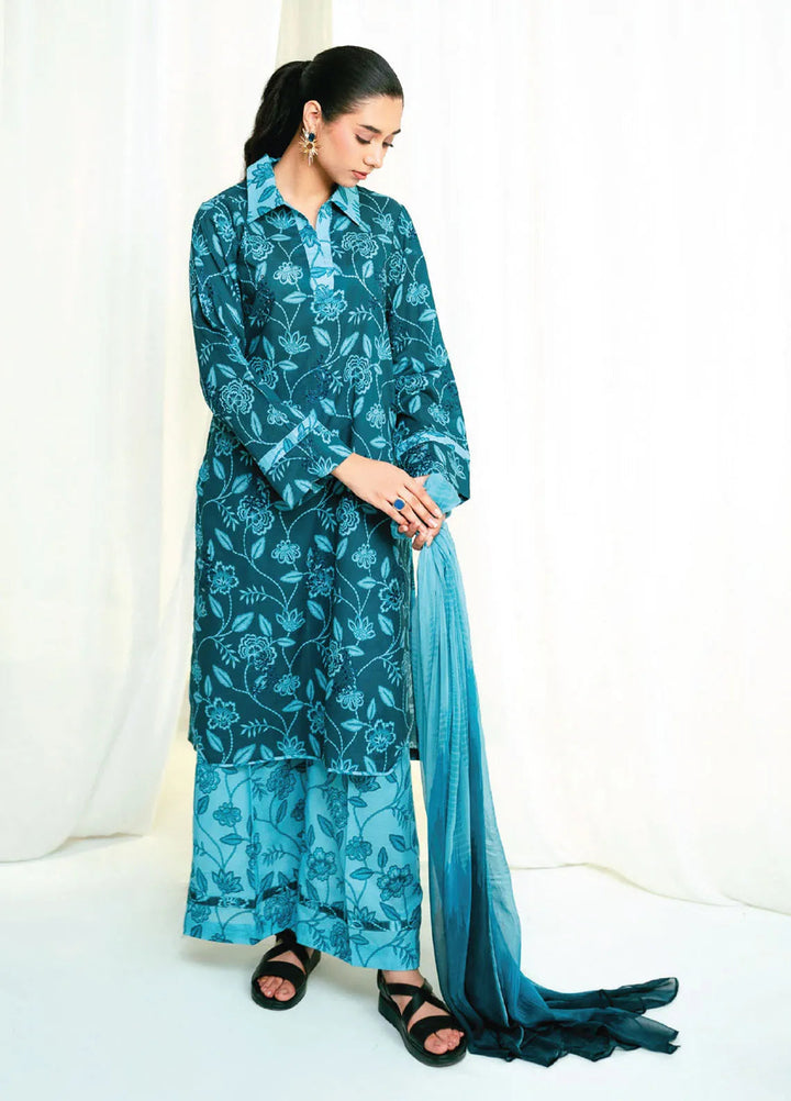 Rang e Bahar by Humdum Embroidered Lawn Suits Unstitched 3 Piece HD25RB D-10 - Summer Collection