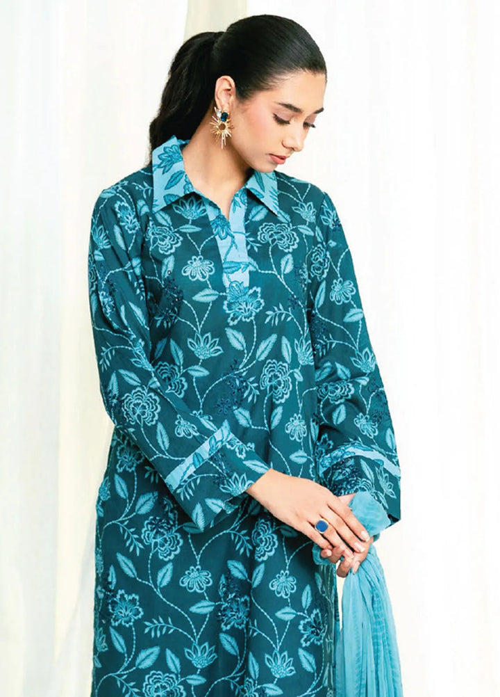 Rang e Bahar by Humdum Embroidered Lawn Suits Unstitched 3 Piece HD25RB D-10 - Summer Collection