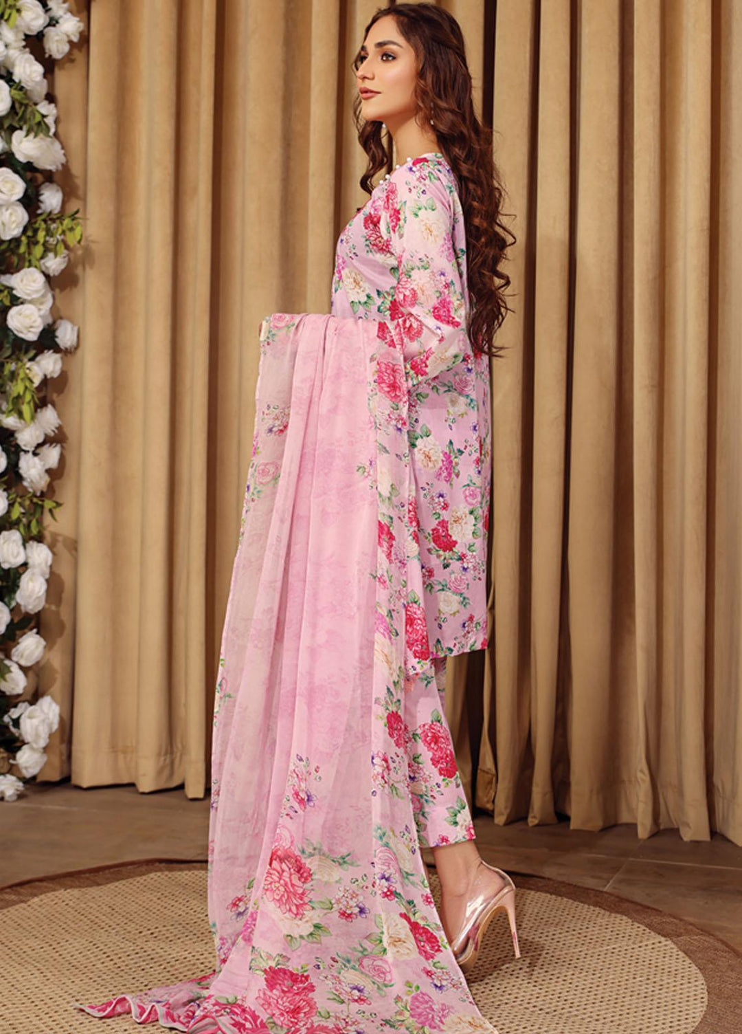 Rang-e-Bahar By Humdum Printed Lawn Suits Unstitched 3 Piece HD23RB 10 - Summer Collection