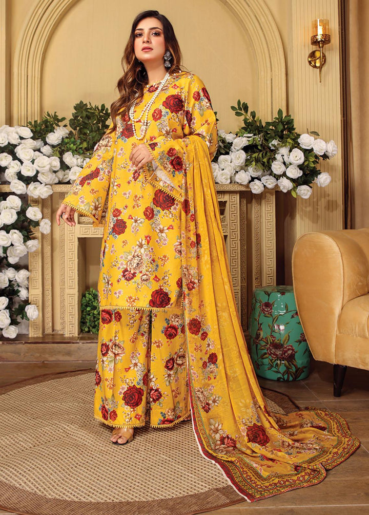 Rang-e-Bahar By Humdum Printed Lawn Suits Unstitched 3 Piece HD23RB 02 - Summer Collection
