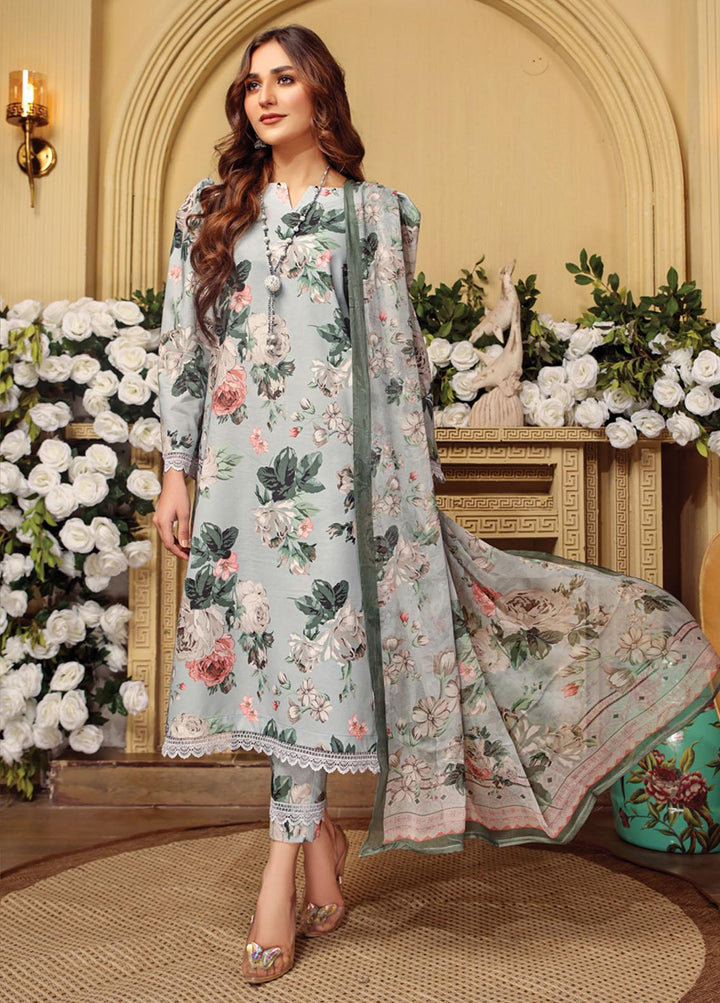Rang-e-Bahar By Humdum Printed Lawn Suits Unstitched 3 Piece HD23RB 03 - Summer Collection