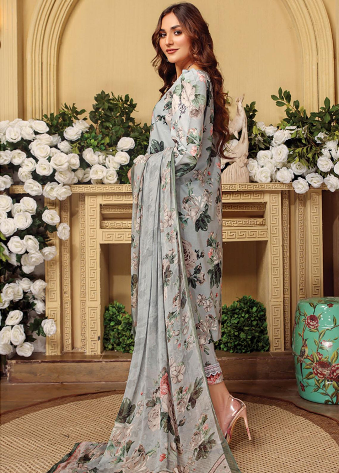 Rang-e-Bahar By Humdum Printed Lawn Suits Unstitched 3 Piece HD23RB 03 - Summer Collection