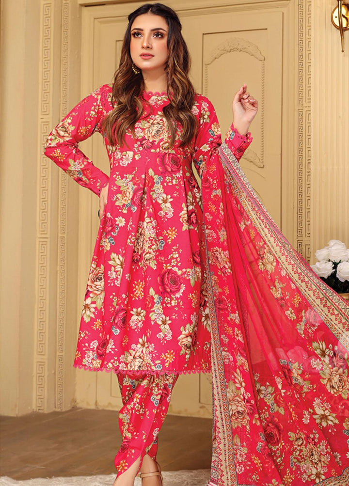 Rang-e-Bahar By Humdum Printed Lawn Suits Unstitched 3 Piece HD23RB 04 - Summer Collection