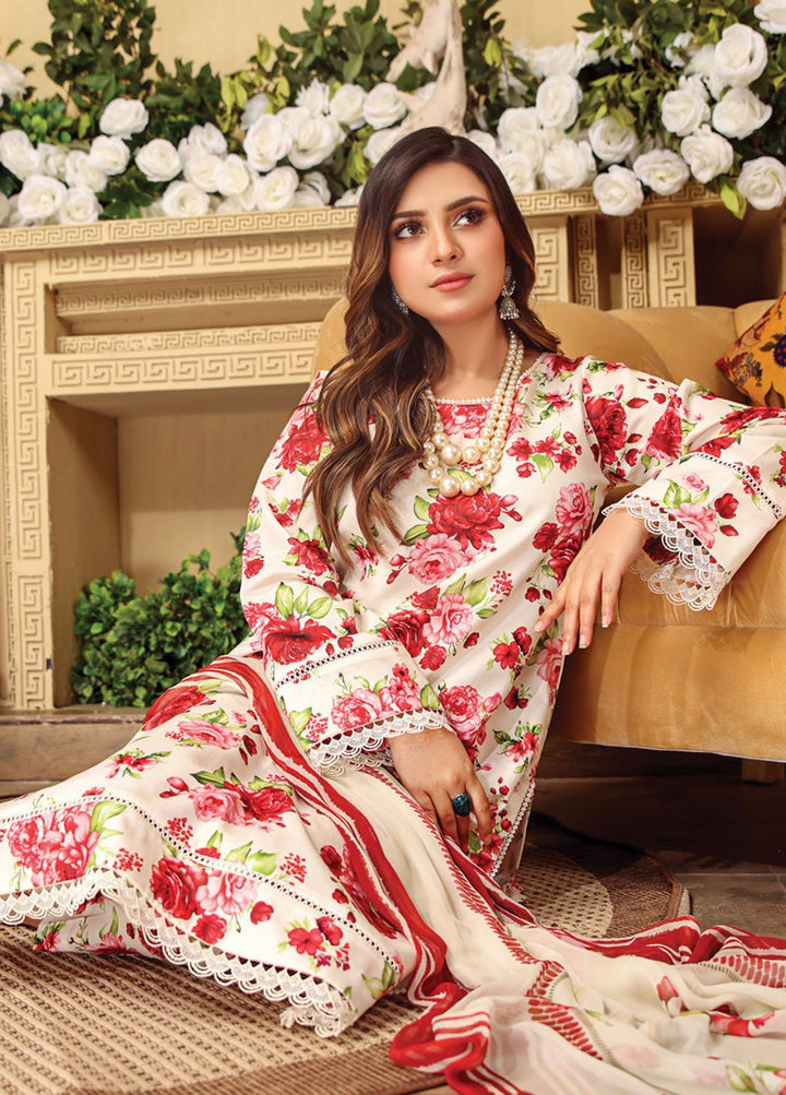 Rang-e-Bahar By Humdum Printed Lawn Suits Unstitched 3 Piece HD23RB 05 - Summer Collection