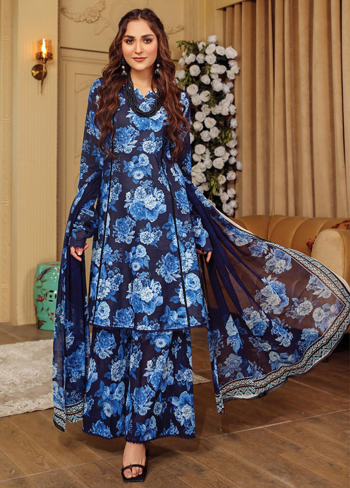 Rang-e-Bahar By Humdum Printed Lawn Suits Unstitched 3 Piece HD23RB 06 - Summer Collection