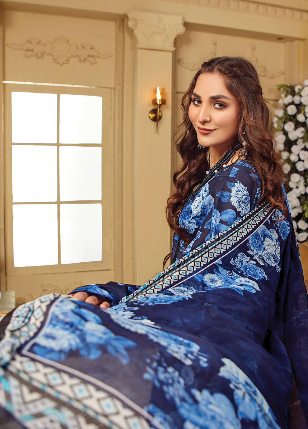 Rang-e-Bahar By Humdum Printed Lawn Suits Unstitched 3 Piece HD23RB 06 - Summer Collection