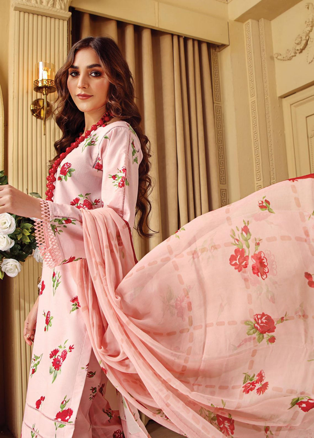 Rang-e-Bahar By Humdum Printed Lawn Suits Unstitched 3 Piece HD23RB 07 - Summer Collection