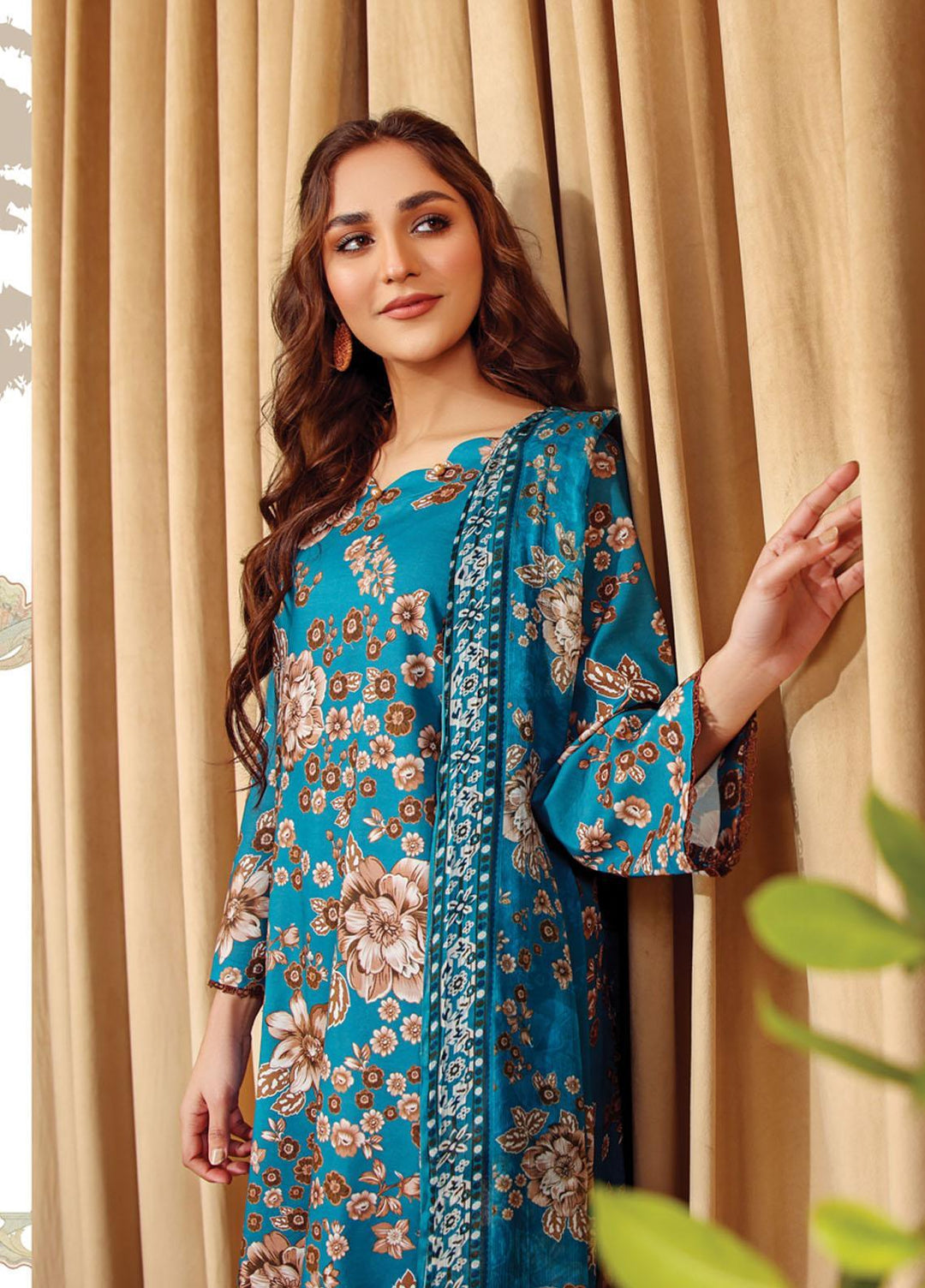 Rang-e-Bahar By Humdum Printed Lawn Suits Unstitched 3 Piece HD23RB 09 - Summer Collection