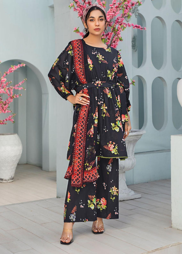 Rang-e-Bahar By Humdum Printed Lawn Suits Unstitched 3 Piece HD23RB-2 D-01 - Summer Collection