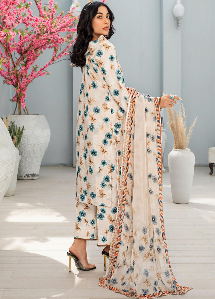 Rang-e-Bahar By Humdum Printed Lawn Suits Unstitched 3 Piece HD23RB-2 D-02 - Summer Collection