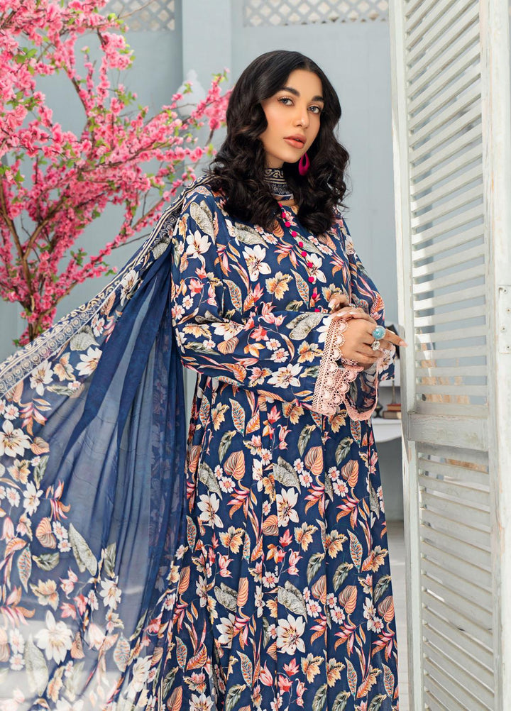 Rang-e-Bahar By Humdum Printed Lawn Suits Unstitched 3 Piece HD23RB-2 D-03 - Summer Collection