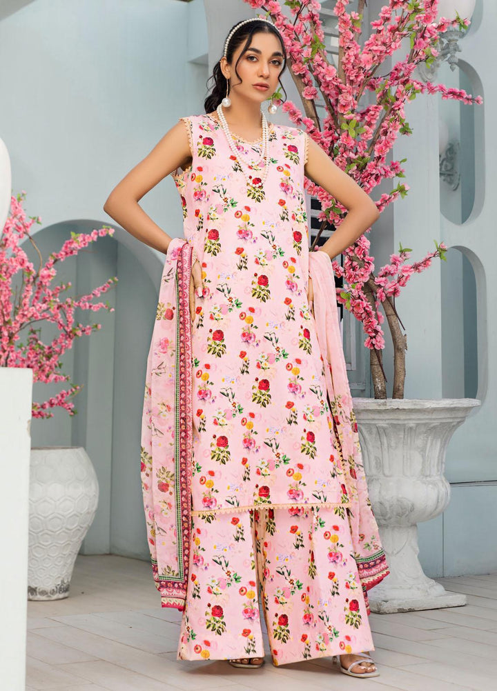 Rang-e-Bahar By Humdum Printed Lawn Suits Unstitched 3 Piece HD23RB-2 D-05 - Summer Collection