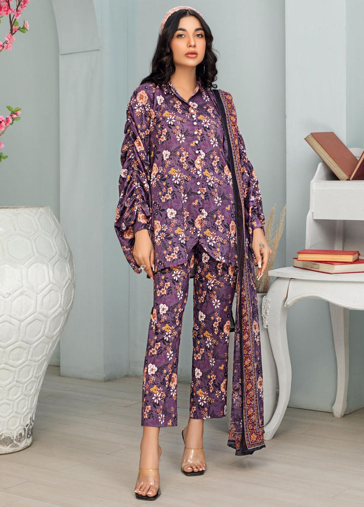 Rang-e-Bahar By Humdum Printed Lawn Suits Unstitched 3 Piece HD23RB-2 D-06 - Summer Collection