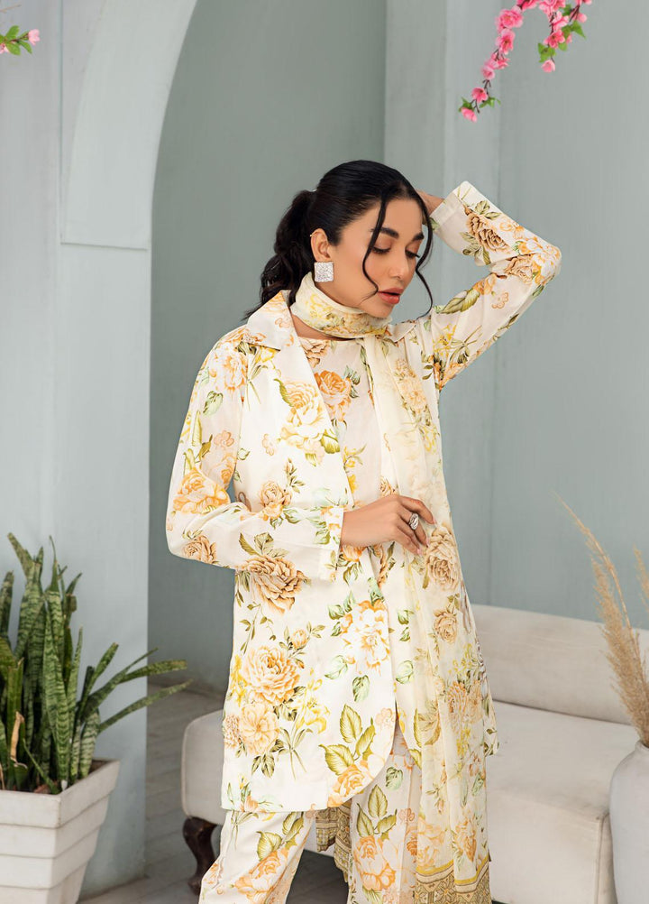 Rang-e-Bahar By Humdum Printed Lawn Suits Unstitched 3 Piece HD23RB-2 D-07 - Summer Collection