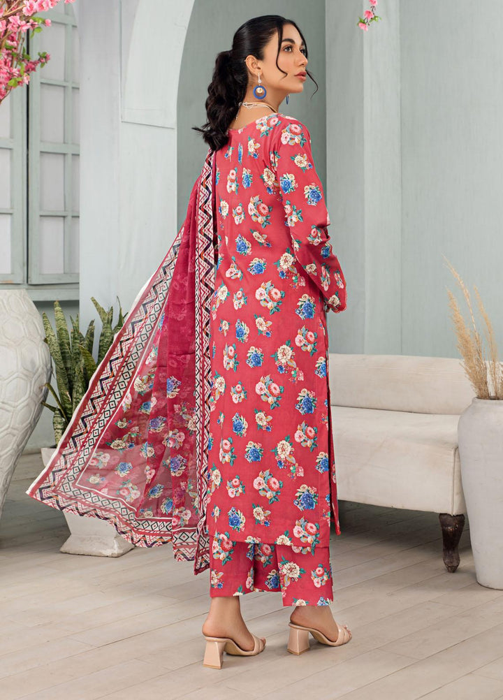 Rang-e-Bahar By Humdum Printed Lawn Suits Unstitched 3 Piece HD23RB-2 D-09 - Summer Collection