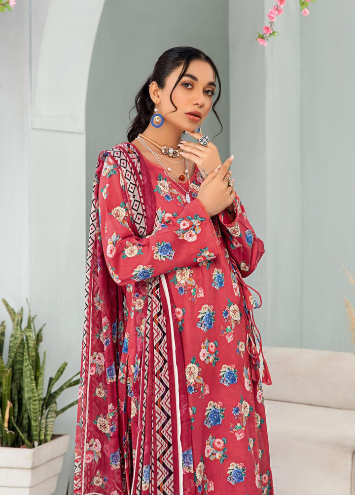 Rang-e-Bahar By Humdum Printed Lawn Suits Unstitched 3 Piece HD23RB-2 D-09 - Summer Collection