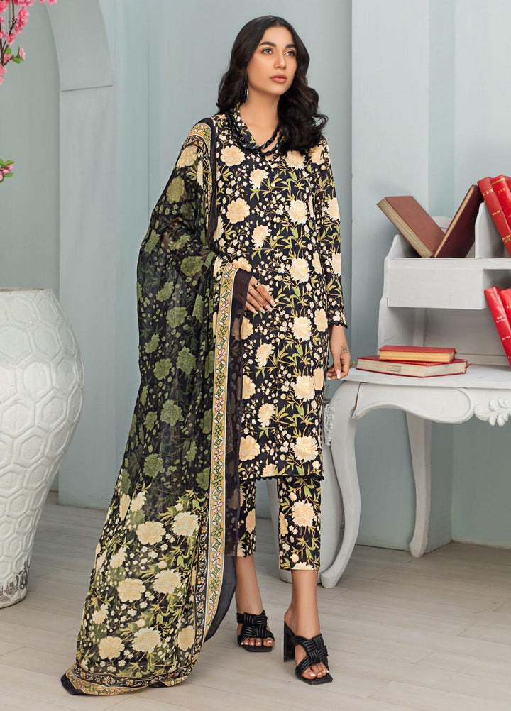 Rang-e-Bahar By Humdum Printed Lawn Suits Unstitched 3 Piece HD23RB-2 D-10 - Summer Collection