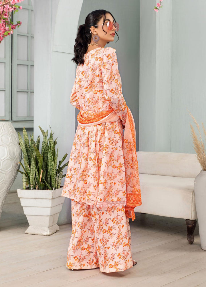 Rang-e-Bahar By Humdum Printed Lawn Suits Unstitched 3 Piece HD23RB-2 D-11 - Summer Collection